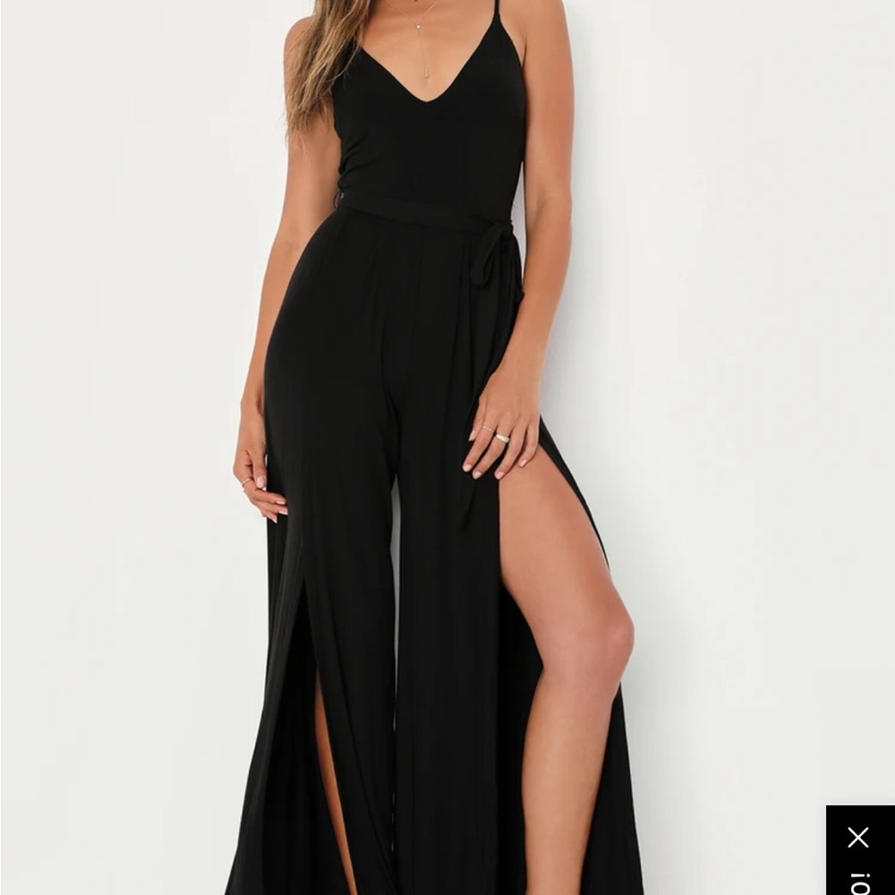 Lulus black jumpsuit sz medium
